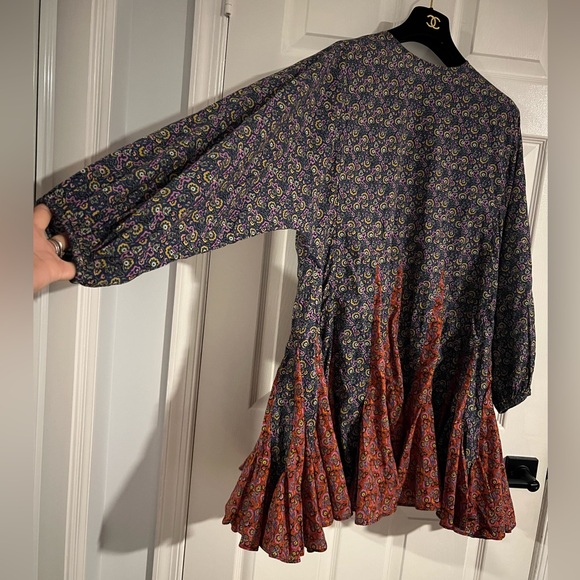 BNWT RHODE ELLA DRESS NAVY MOSAIC 
Floral Print Dress Size S *no belt* - Picture 5 of 14